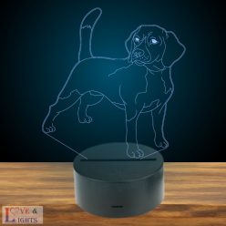 Beagle kutya mintás 3D led lámpa 