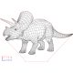 Triceratops dinoszaurusz mintás led lámpa 