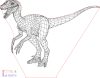 Raptor dinoszaurusz mintás led lámpa 