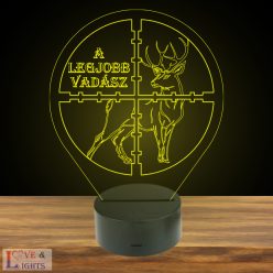 Legjobb vadásznak feliratos 3D illúzió lámpa