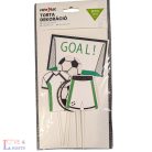 Happy Birthday! feliratos tortadísz - focis mintás