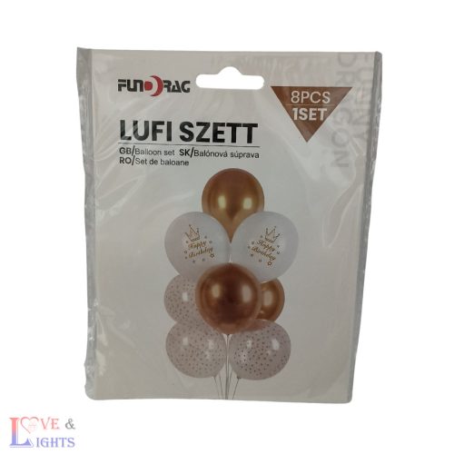 Arany szülinapi lufi szett
