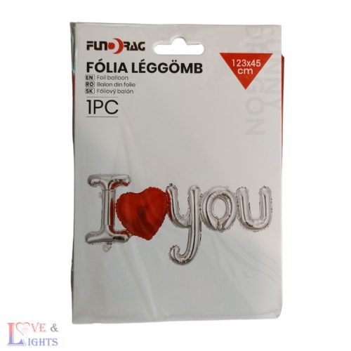 I Love You - feliratú fólia lufi 