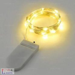 Meleg fehér  fényű LED fényfüzér -2m