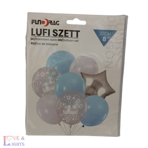 Kék szülinapi lufi szett
