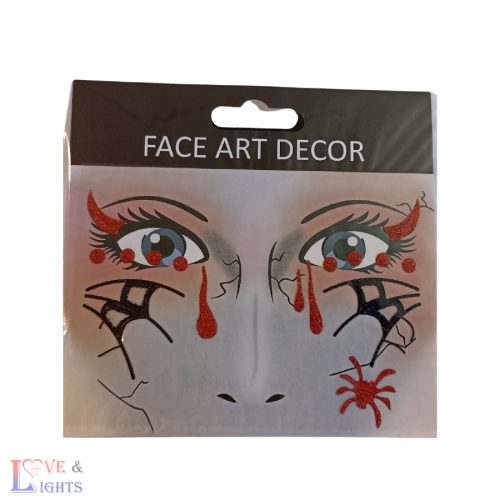 Halloweeni arc tetkók - smink kiegészítő - pók