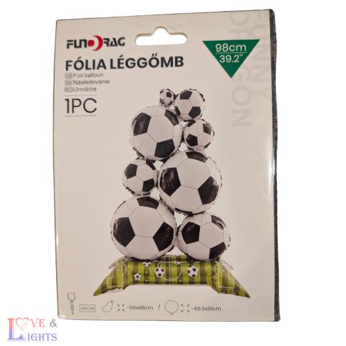 Focilabda mintás fólia lufi - 98 cm
