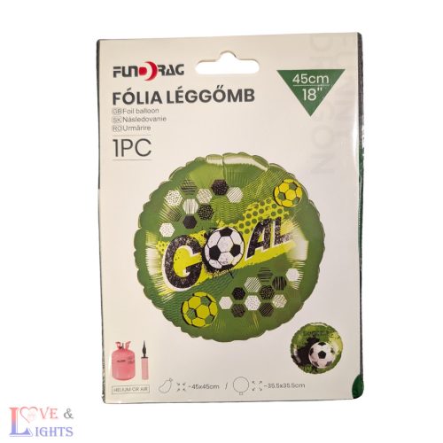 Focilabda mintás fólia lufi - 45 cm