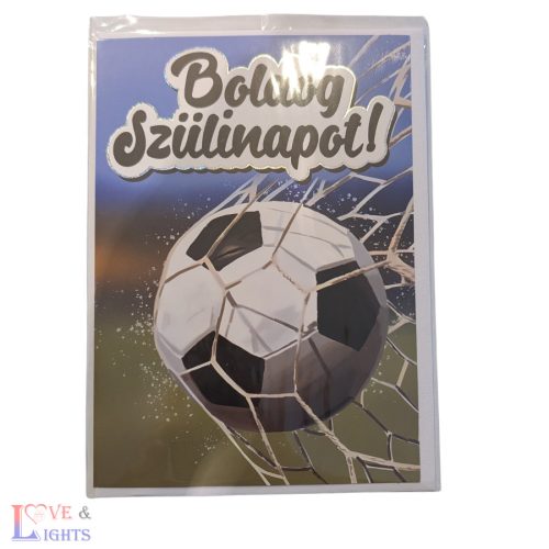 Booldog Szülinapot feliratos focis képeslap