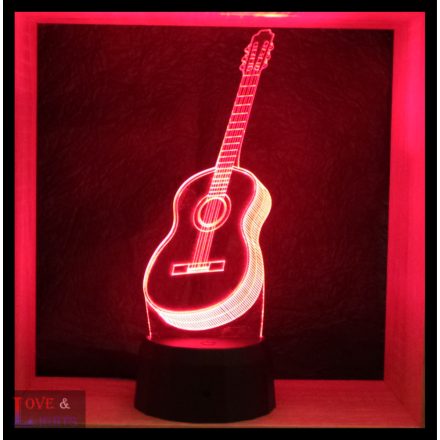 Akusztikus gitár mintás lámpa 