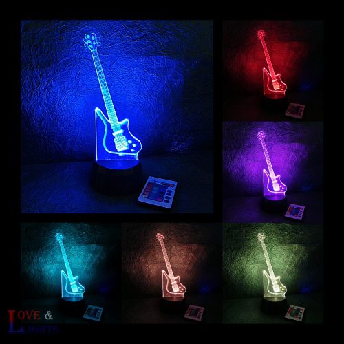 Elektromos gitár mintás lámpa 