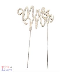 Mr & Mrs arany tortabeszúró - strasszos