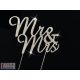 Mr & Mrs ezüst tortabeszúró - strasszos