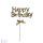 Happy Birthday! feliratos arany tortadísz - strasszokkal
