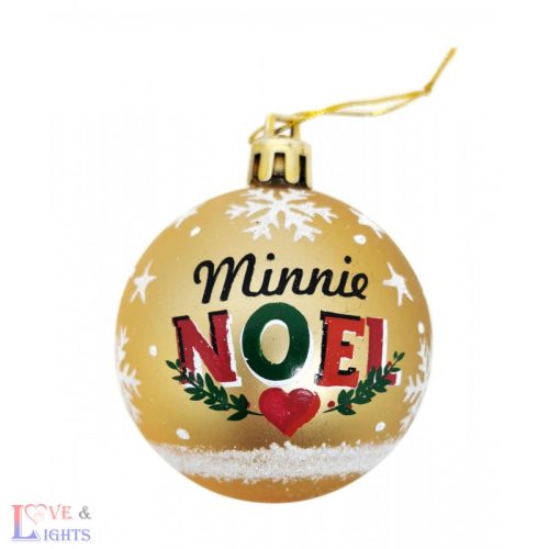 Minnie egér karácsonyfadísz gömbök - 10 db