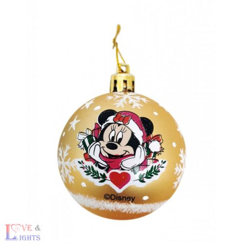 Minnie egér karácsonyfadísz gömbök - 10 db