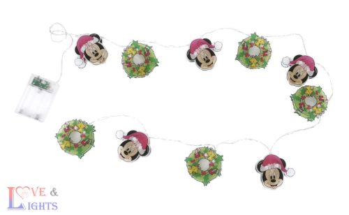 Disney Minnie egér mintás karácsonyi led füzér