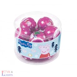 Peppa malac mintás karácsonyfadíszek - 10db
