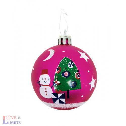 Peppa malac mintás karácsonyfadíszek - 10db