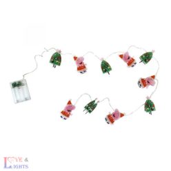 Peppa malac mintás karácsonyi LED fényfüzér