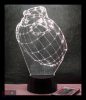 Kézigránát mintás 3D illúzió lámpa 