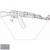 AK-47-es típusú lőfegyver mintás 3D illúzió lámpa 