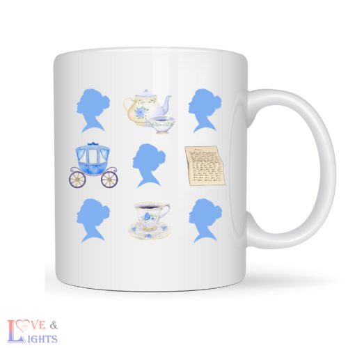 Bridgerton ihlette bögre - kék