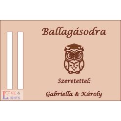 Ballagási gravírozott pénzátaó kártya bagoly mintával