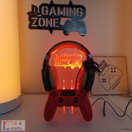 Kontroller és fülhallgató tartó 3D lámpa