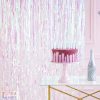 Rózsaszín / irizáló party függöny - 0,9 * 2,5 m