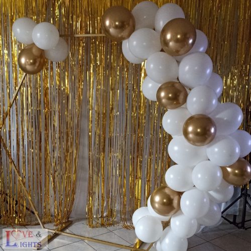 Arany színű party függöny - 0,9 * 2,5 m