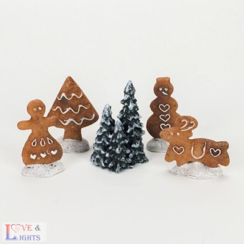 Mini fenyőfák karácsonyi falukba - 6,6cm