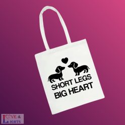   Sort leg big heart - angol feliratos tacskós bevásárlószatyor, táska