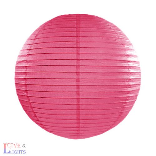 Erős rózsaszín színű papír lampion 20 cm