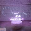 Melbourne Forma 1 pályakörívet ábrázoló 3D led lámpa 