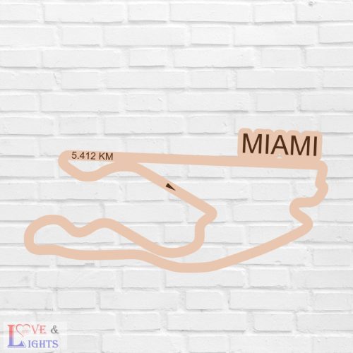 Forma 1-es pályaívek, fali dekoráció -Miami