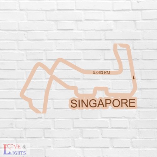 Forma 1-es pályaívek, fali dekoráció -Szingapúr