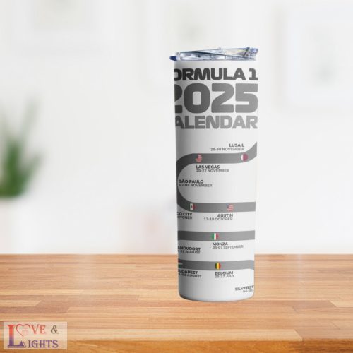 Forma 1 2025-ös naptár acél poháron -590 ml