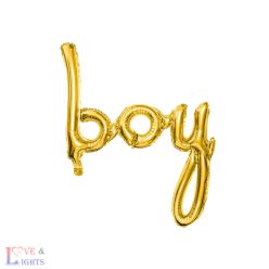 Boy feliratos arany fólia laufi