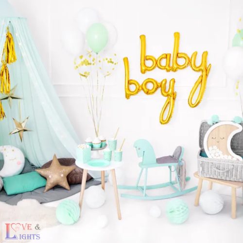 Boy feliratos arany fólia laufi