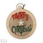 Merry Christmas - feliratos világító fa dísz