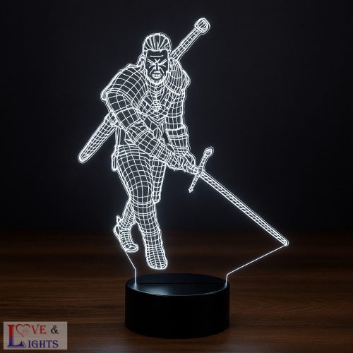 Vaják ihlette 3D lámpa távirányítóval