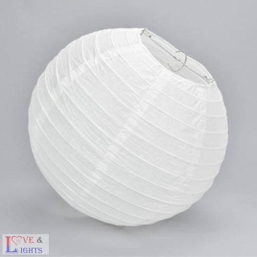 Fehér papír lampion 15 cm