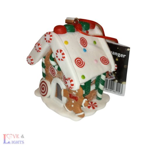 Világító mézeskalács házikó mézivel