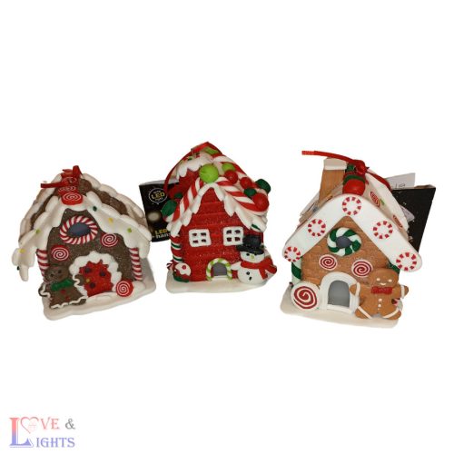 Világító mézeskalács házikó mézivel