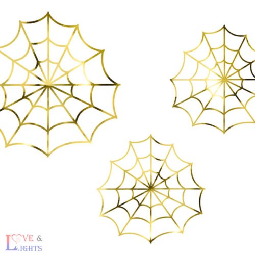 Arany pókháló mintás dekoráció