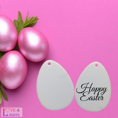 Húsvéti ültetőkártya plexiből - tojás alakú