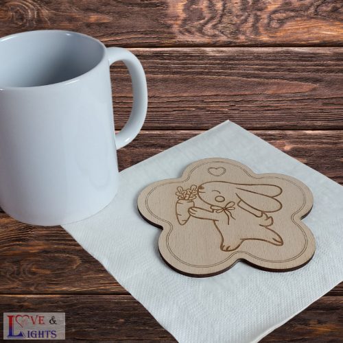 Húsvéti nyuszi mintás poháralátét