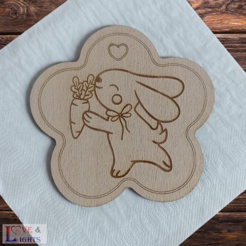 Húsvéti nyuszi mintás poháralátét