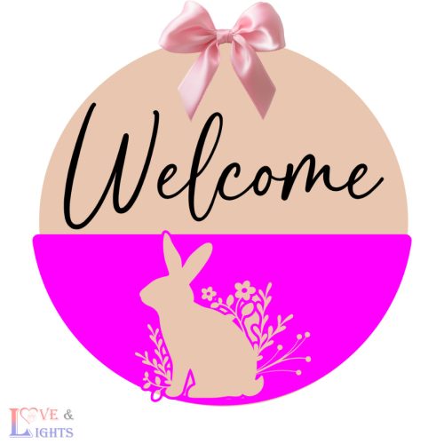 Húsvéti ajtókopogtató alap- DIY csomag - nyuszis